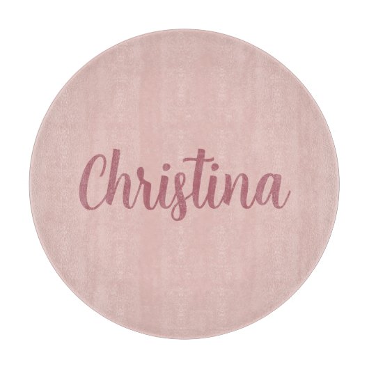 Kalligrafie Elegant Roos Goud Gewoon Eenvoudige Na Snijplank (Voorkant)