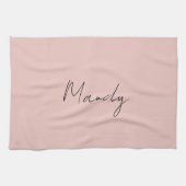 Kalligrafie Elegant Roos Goud Gewoon Eenvoudige Na Theedoek (Horizontaal)