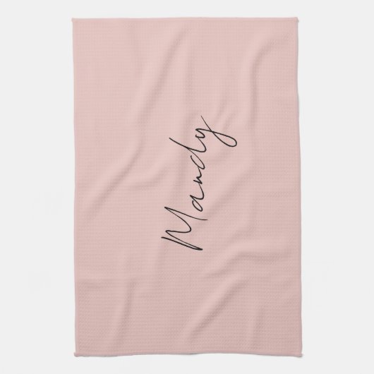 Kalligrafie Elegant Roos Goud Gewoon Eenvoudige Na Theedoek (Verticaal)