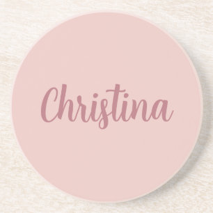 Kalligrafie Elegant Roos Goud Gewoon Eenvoudige Na Zandsteen Onderzetter