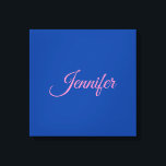 Kalligrafie Elegant Roze Blauw Aangepaste Naam Canvas Afdruk<br><div class="desc">Dit product was erg goed en ik hou van hoe gemakkelijk het is voor maatwerk. Het ontwerp was erg eenvoudig,  dus ik ben erg blij als ik creëer.</div>