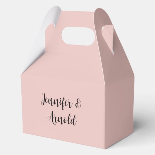 Kalligrafie Elegant Schattige Plain Bedankdoosjes (Voorkant)