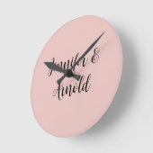 Kalligrafie Elegant Schattige Plain Ronde Klok (Hoek)