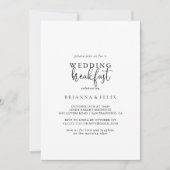 Kalligrafie Elegant Script Bruiloft Ontbijt Kaart (Voorkant)