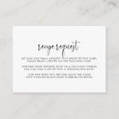 Kalligrafie Elegant Script Bruiloft Recept Aanvraa Informatiekaartje (Voorkant)