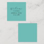 Kalligrafie Elegant Welkom Bruiloft Informatiekaartje (Voorkant / Achterkant)