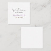 Kalligrafie Elegant Welkom Bruiloft Informatiekaartje (Voorkant / Achterkant)