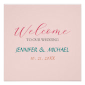 Kalligrafie Elegant Welkom Bruiloft Perfect Poster (Voorkant)