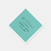 Kalligrafie Elegant Welkom Bruiloft Servet (Hoek)