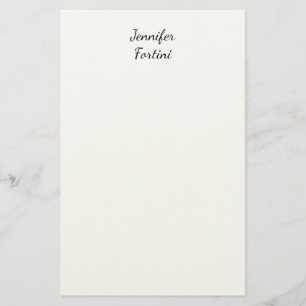 Kalligrafie Elegant Zwart & Wit Eenvoudig Briefpapier