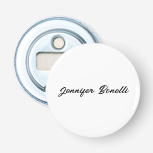 Kalligrafie Elegant Zwart Wit Eenvoudig Eenvoudige Button Flesopener