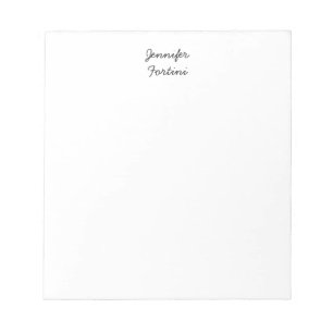 Kalligrafie Elegant Zwart & Wit Eenvoudig Notitieblok