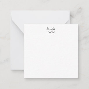 Kalligrafie Elegant Zwart & Wit Eenvoudig Notitiekaartje