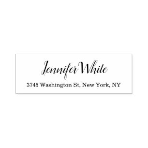 Kalligrafie Elegant Zwart & Wit Klassiek Zelfinktende Stempel