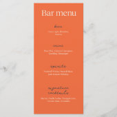 Kalligrafie Elegante Beige bruiloft | Drink Bar Menu (Voorkant)
