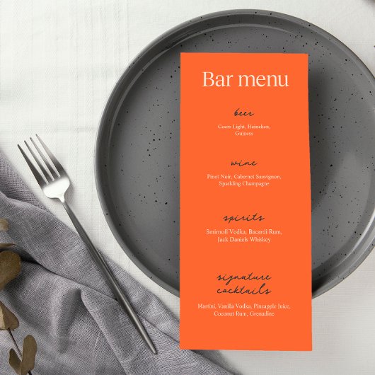 Kalligrafie Elegante Beige bruiloft | Drink Bar Menu