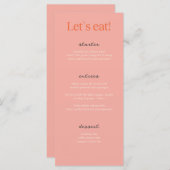 Kalligrafie Elegante Beige Bruiloft Menu Kaarten (Voorkant / Achterkant)