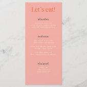 Kalligrafie Elegante Beige Bruiloft Menu Kaarten (Voorkant)