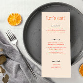 Kalligrafie Elegante Beige Bruiloft Menu Kaarten