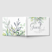 Kalligrafie Elegante Botanische Bruiloft Gastenboek (Volledig)