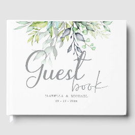 Kalligrafie Elegante Botanische Bruiloft Gastenboek