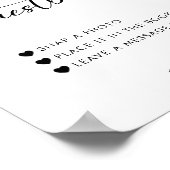 Kalligrafie Elegante bruiloft foto Gastenboek teke Poster (Hoek)