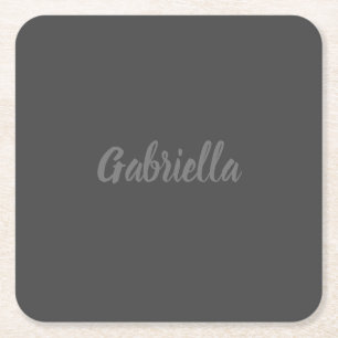 Kalligrafie Elegante Grijze Duidelijke Eenvoudige  Kartonnen Onderzetters