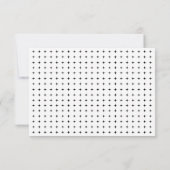 Kalligrafie elegante huwelijks-RSVP kaart in scrip (Achterkant)