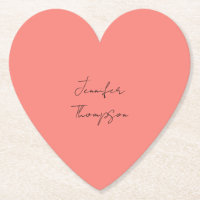 Kalligrafie Elegante koraal Roze Eenvoudige Naam