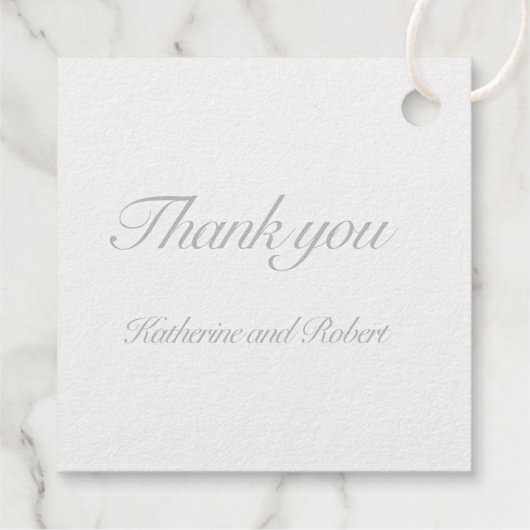 Kalligrafie Elegante Luxe Gouden Folie Bruiloft Bedankjes Labels (Achterkant)