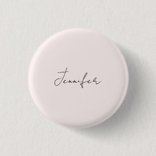 Kalligrafie Elegante Pastel Kleur Eenvoudig Simpel Ronde Button 3,2 Cm