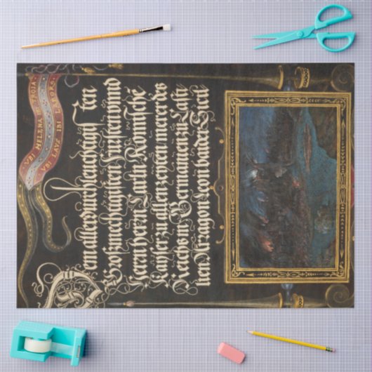 kalligrafie en landschap Ephemera-ontkoppeling Tissuepapier (Craft)