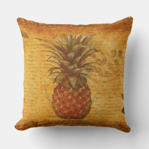 Kalligrafie en Vintage Ananas Buitenkussen