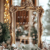 Kalligrafie Engagement Party Engaged Mirror Decal