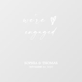 Kalligrafie Engagement Party Engaged Mirror Decal (Vel)