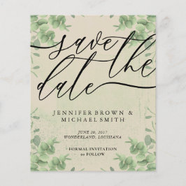  kalligrafie Eucalyptus budget speciale dag Flyer