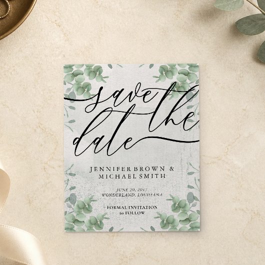 Kalligrafie Eucalyptus budget speciale dag Flyer