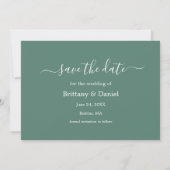 Kalligrafie Eucalyptus Green Getting Married Save The Date (Achterkant)
