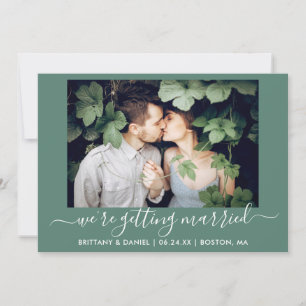 Kalligrafie Eucalyptus Green Getting Married Save The Date