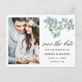 Kalligrafie Eucalyptus laat de datum bewaren Briefkaart (Voorkant)