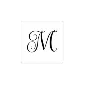 Kalligrafie Fancy Monogram Letter Gepersonaliseerd Rubberstempel (Afrduk)