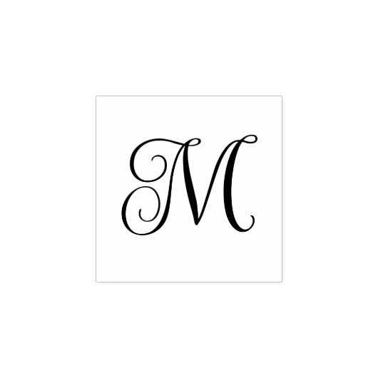Kalligrafie Fancy Monogram Letter Gepersonaliseerd Rubberstempel (Afrduk)