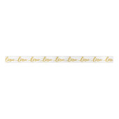 Kalligrafie Faux Gold folie Love Satijnen Lint (Voorkant)