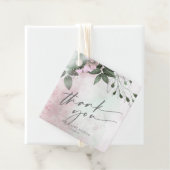 Kalligrafie Floral Dank je Mauve ID771 Bedankjes Labels (In situ)