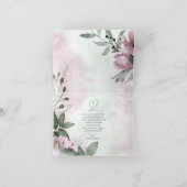 Kalligrafie Floral Dank je Mauve ID771 Kaart (Binnen)