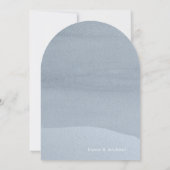 Kalligrafie Floral Dusty Blue Arch ID771 Kaart (Achterkant)