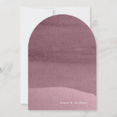 Kalligrafie Floral Mauve Boog ID771 Kaart (Achterkant)