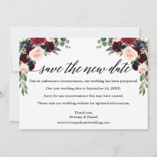 Kalligrafie Floral sparen de nieuwe Kaart van de D