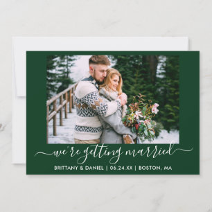 Kalligrafie Forest Green Getting Married Save The Date