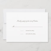 Kalligrafie Formele Classic Ivoor Bruiloft RSVP Ka (Voorkant)